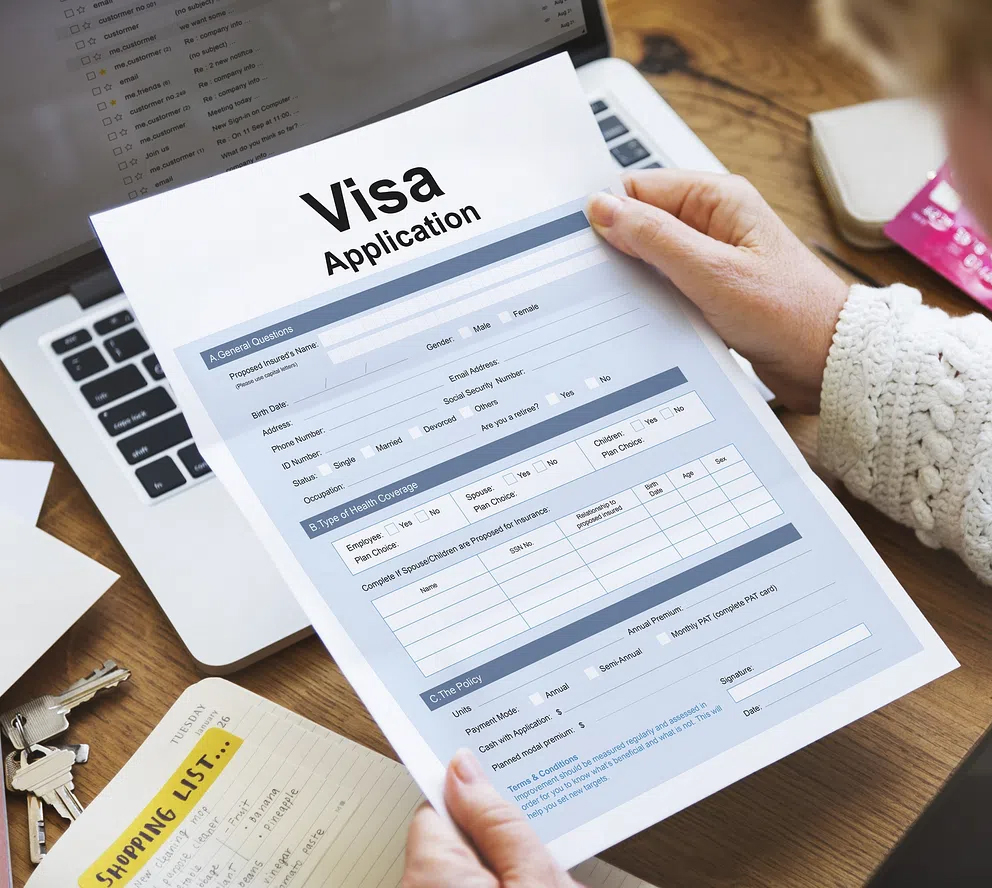 Visa Application Travel Form Concept